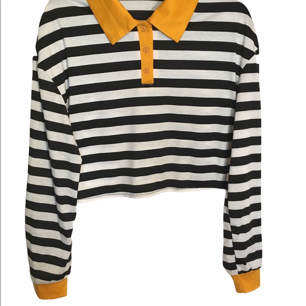 Shein Three Button Crop Shirt